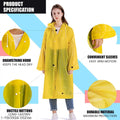 Waterproof Rain Coat_Hooded Universal Outdoor Water Resistant Portable Suit for Men Women Boys & Girls 1 pc yellow